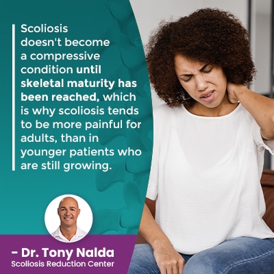 Scoliosis doesn't become a compressive