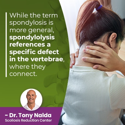 While the term spondylosis