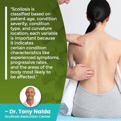 Scoliosis is classified based on