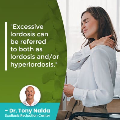 Excessive lordosis can be referred