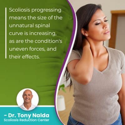 scoliosis progression means the