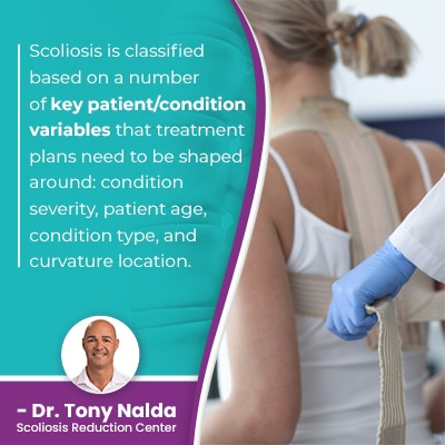 Scoliosis is classified based on