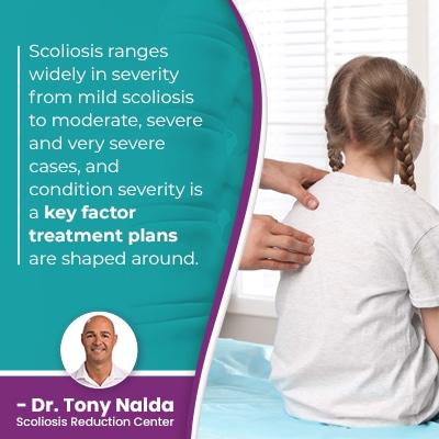 scoliosis ranges widely in