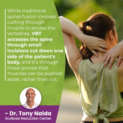 while traditional spinal fusion