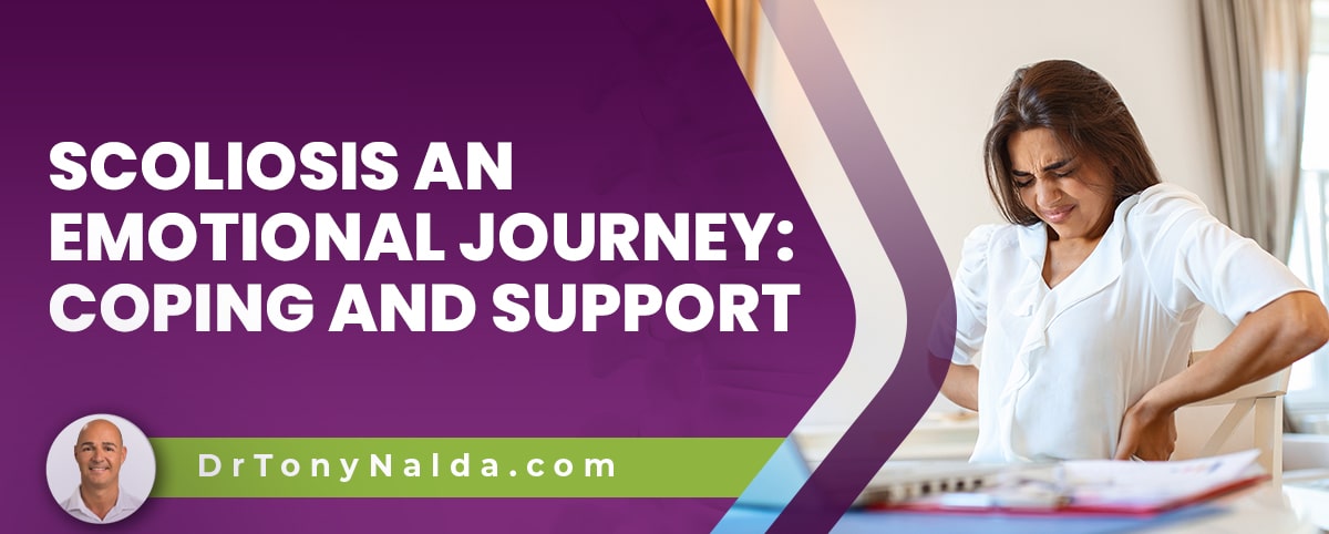 A featured image post for the blog titled: "Scoliosis an Emotional Journey Coping and Support"