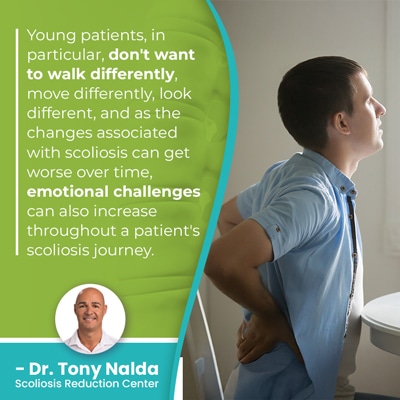 A visual representation of the quote from the text starting with “ Young patients in particular"