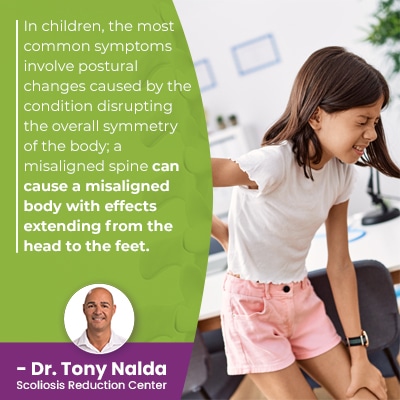 A visual representation of the quote from the text starting with “In children, the most common"