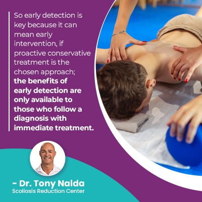A visual representation of the quote from the text starting with “So early detection is key"