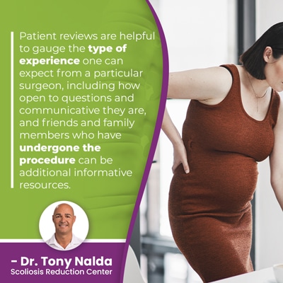 A visual representation of the quote from the text starting with “patients reviews are helpful to gauge"