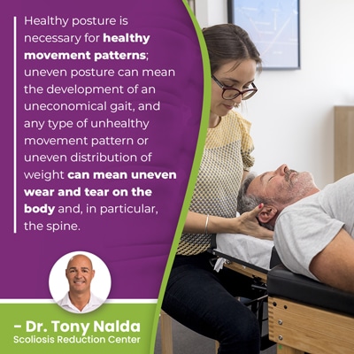 A visual representation of the quote from the text starting with “Healty posture is necessary for healthy movement"